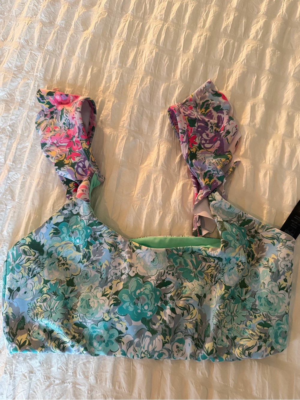 Beach Riot Floral Ruffle Workout Set - Picture 8 of 10